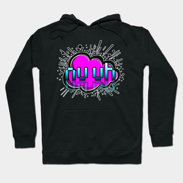 Nu Uh - Trendy Gamer - Cute Sarcastic Slang Text - Social Media - 8-Bit Graphic Typography Hoodie by MaystarUniverse